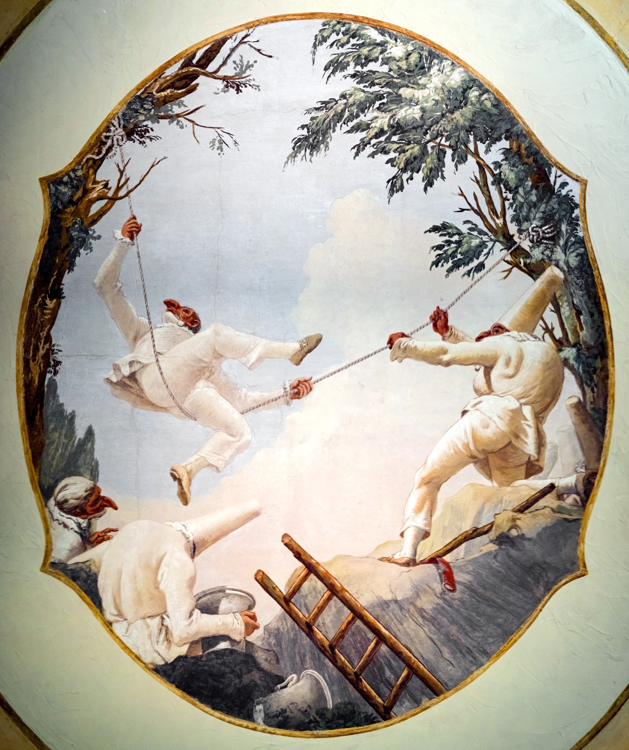 分离湿壁画残片