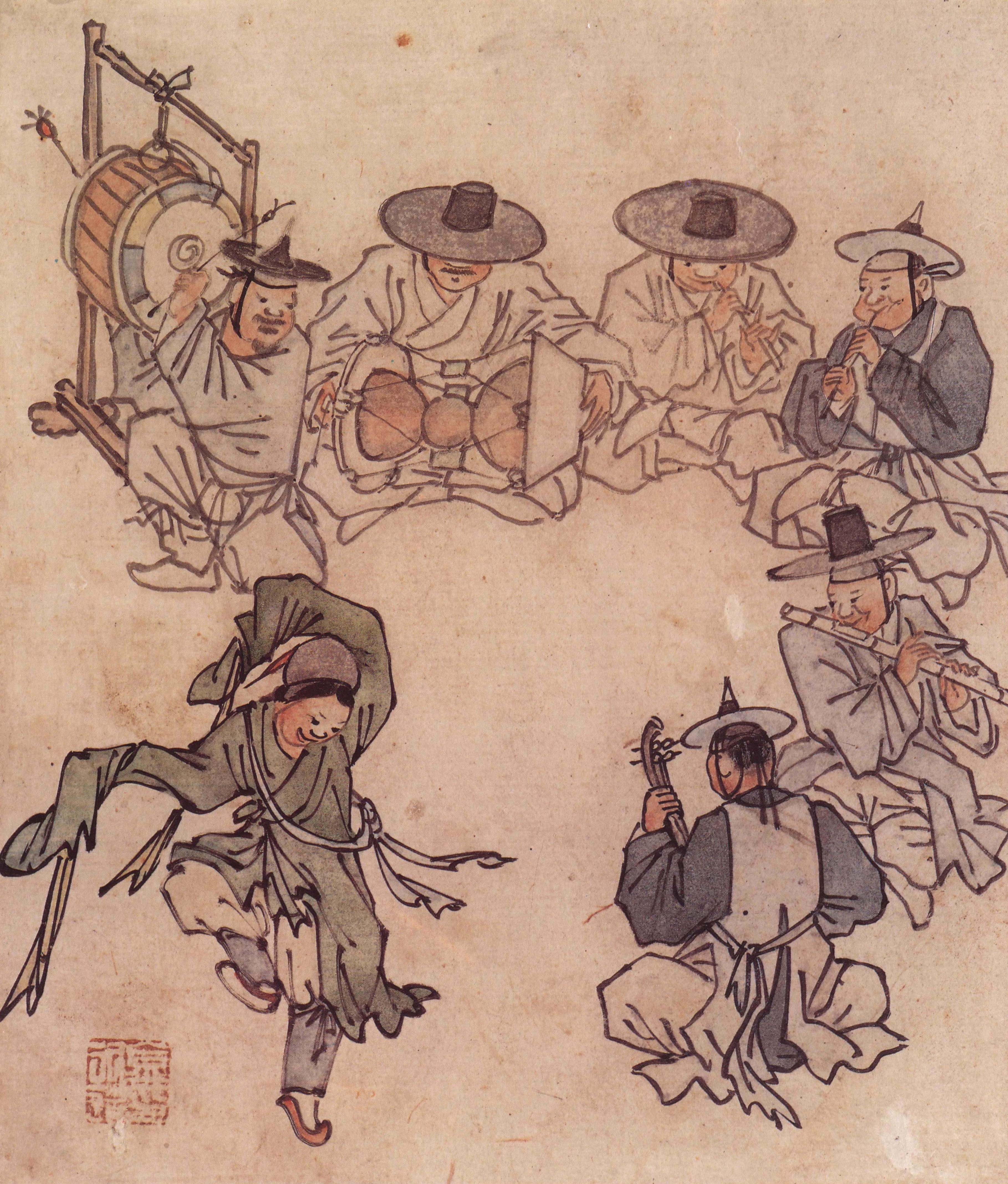 纸本淡彩