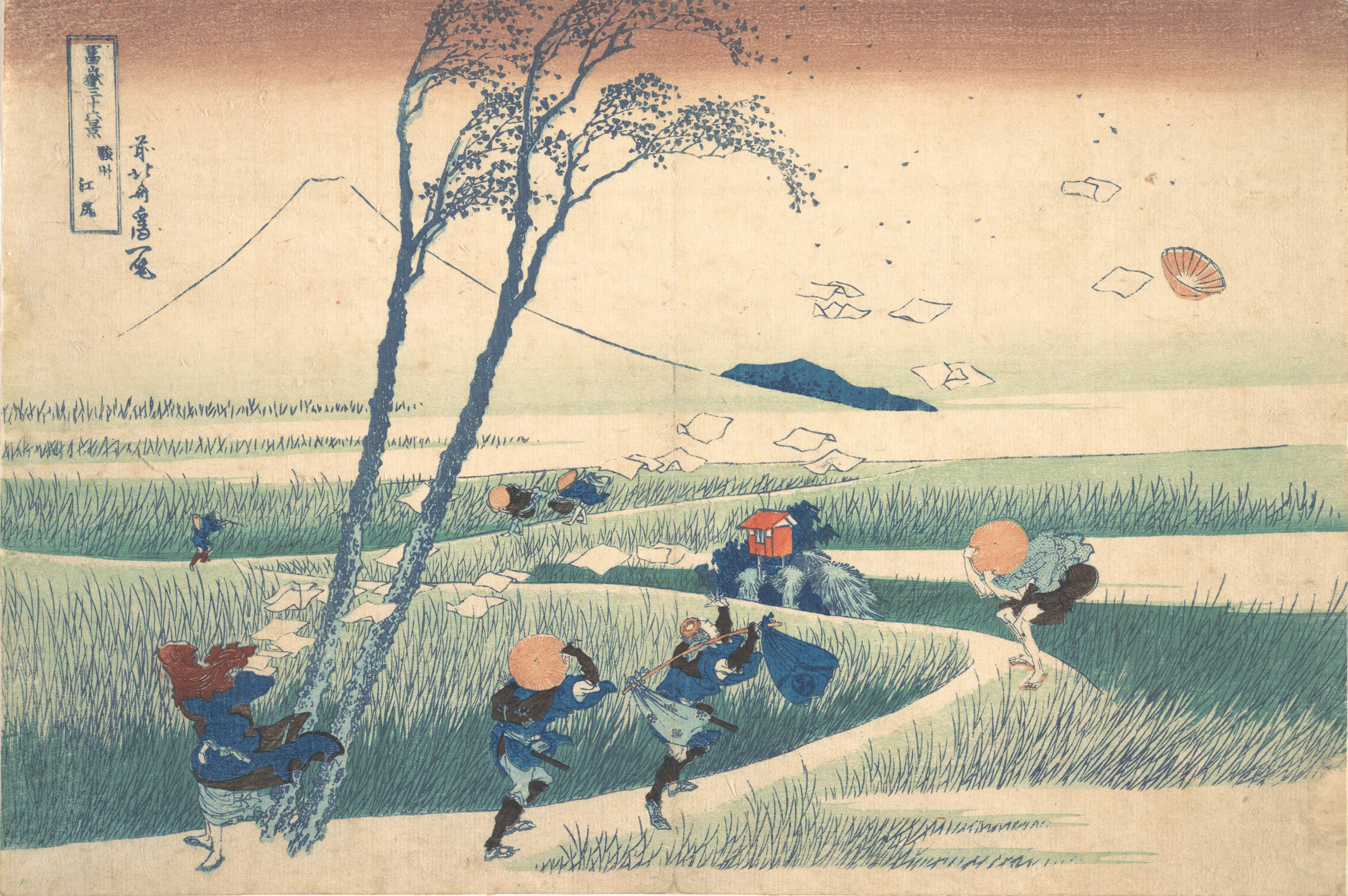 骏州江尻（《富岳三十六景》）